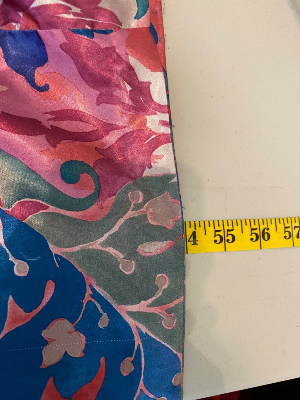 Vintage Ariel Floral Full-Length Long Lounge Robe Mandarin Collar One Size - Picture 5 of 8